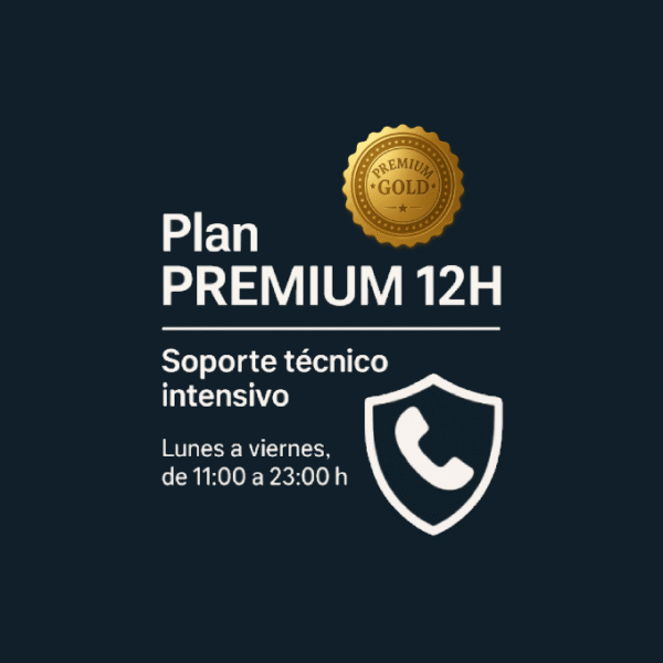 Soporte-12h Asistencia Técnica PREMIUM 12h (PRÓXIMAMENTE)